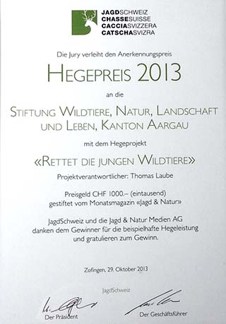 Hegepreis-Auszeichnung 2013